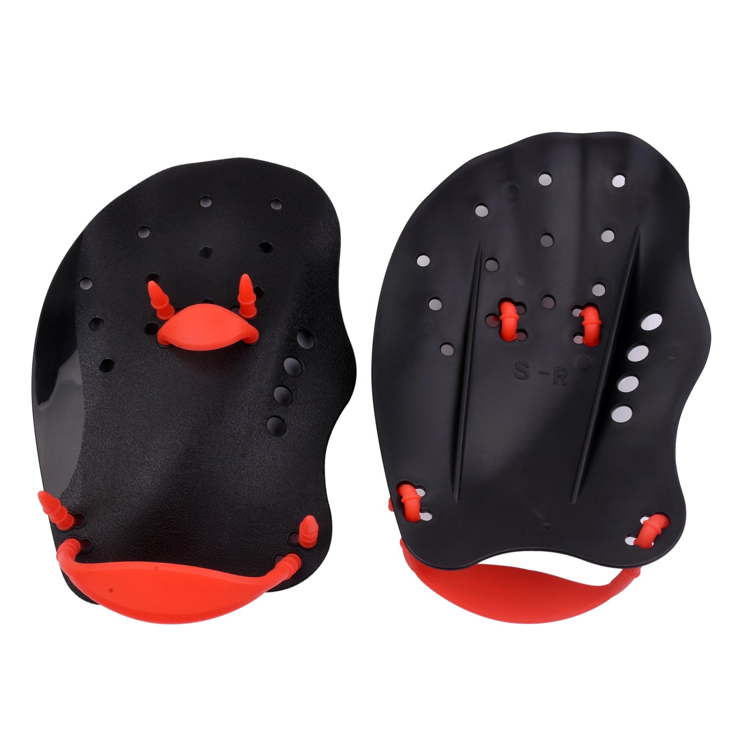 Black swimming fins Paddling palm Children adult freestyle paddling training fins Professional swimming equipment palm