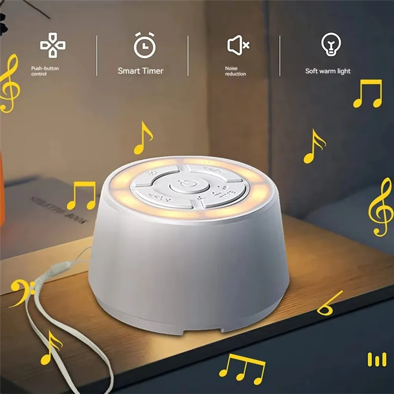 FAST-Baby White Noise Machine USB Rechargeable Timed Shutdown Sleep Machine Baby Sleep Sound Player Timer Noise Player