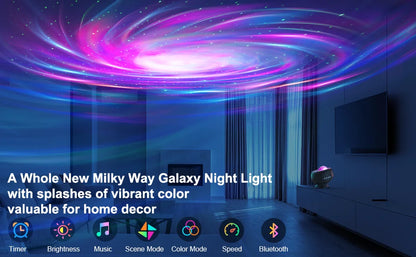 Smart Bluetooth Night Light Rainbow Sunset Projector Lamp for Home Coffe shop Background Wall Decoration Atmosphere Table Lamp