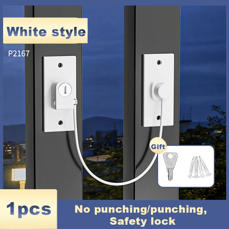 Safety lock Door and window,Fridge Lock,Traceless Adhesive No Drilling,Child Safety Cabinet Locks,for Fridge,Cabinet Locks, Draw