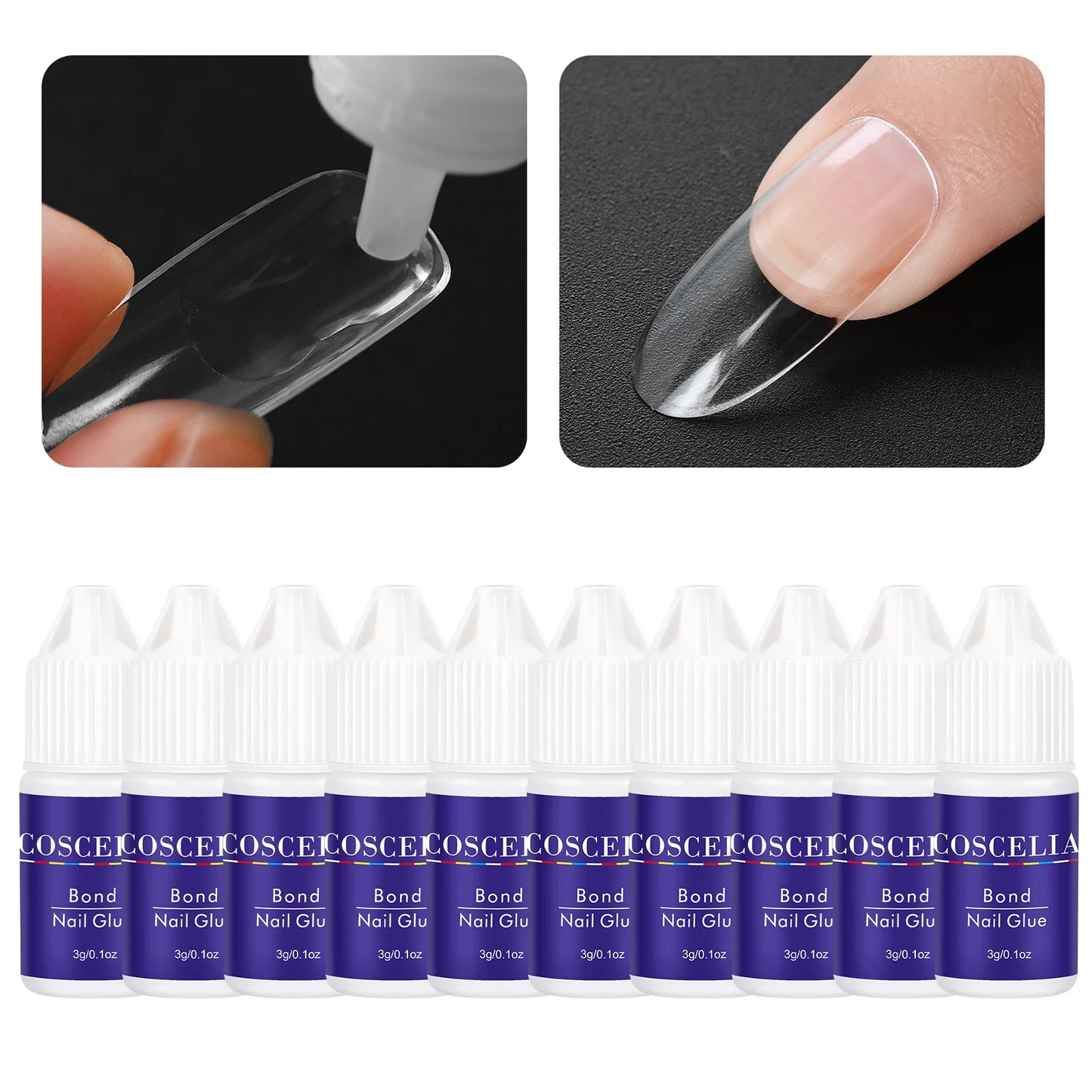 1/3/5/10/15/20pcs Fast-dry Nail Glue Professional Nail Tip Bond Glue 2g/3g/10g for False Nail Tips Long Lasting Glue Nail Tools
