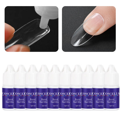 1/3/5/10/15/20pcs Fast-dry Nail Glue Professional Nail Tip Bond Glue 2g/3g/10g for False Nail Tips Long Lasting Glue Nail Tools