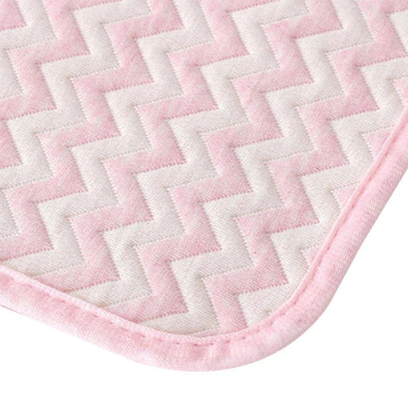 4Layer Waterproof Baby Diapering Changing Pad 70*50cm Ripple Pattern Crib Urine Mats Reusable Infant Toddler Bedding Accessories