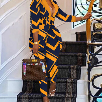 Women Two Piece Sets Outfits Elegant Tweed Slim Long Trousers Short Coat Tops Lady Clothes Formal Business Office Work Suits