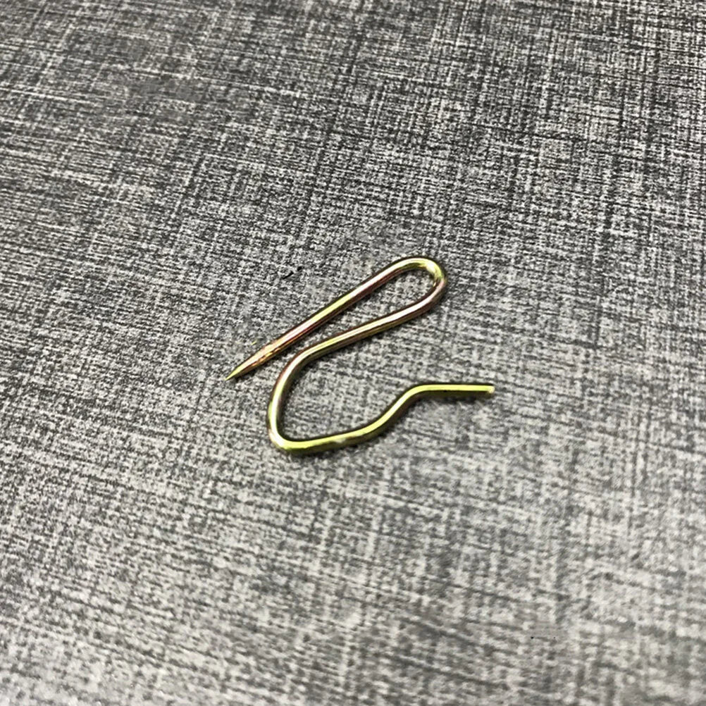 50pcs Metal Curtain Hooks for Drapes- Shaped Drapery Hook for Window Curtain Door Curtain Shower Curtain Golden