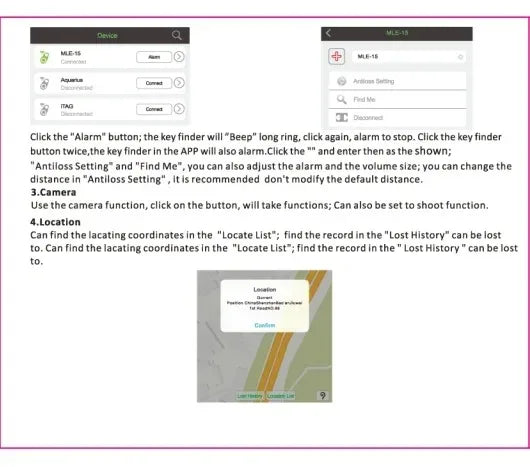 Mini GPS Tracker for Pets & Personal Items Bluetooth Anti Lost Device with Two Way Positioning RealTime Tracking for Android
