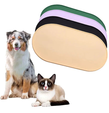 Silicone Pet Bowl Mat Placemat Waterproof Prevent Spills Dog Cat Food Feeding Pad Kitten feeding Pet Bowl tray Mats