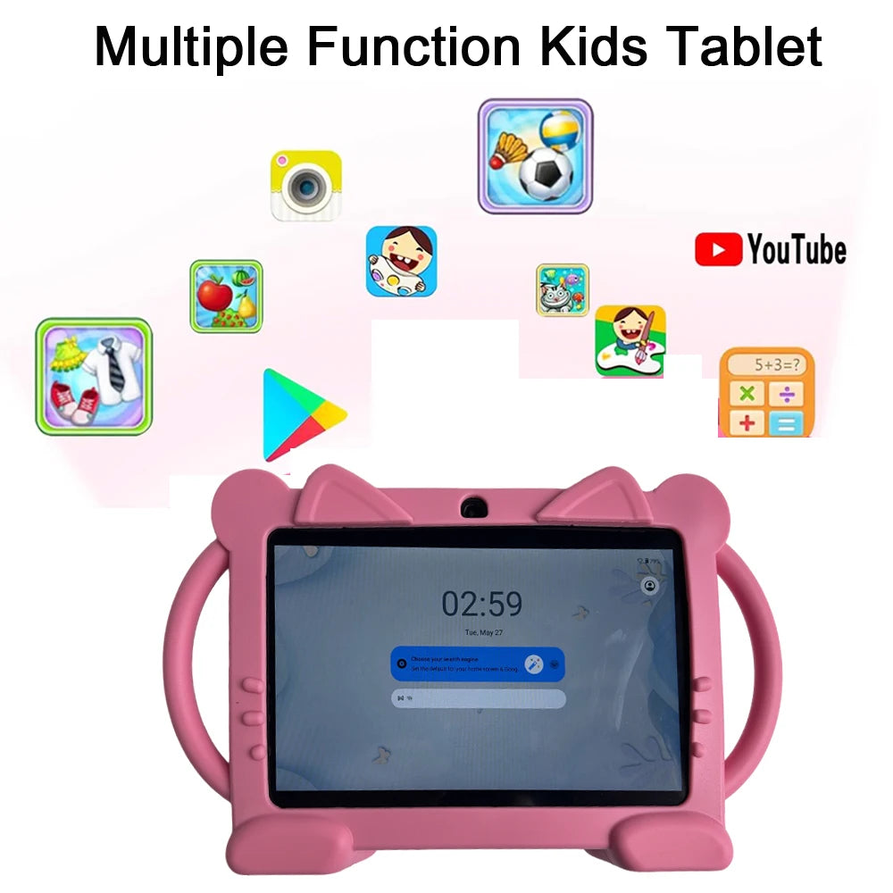 Tablet Kids Android 7 Inch 32GB 5G WiFi Bluetooth Toddlers Tablet PC Toddler Educational Learning Toys Children Boy Girl Gifts