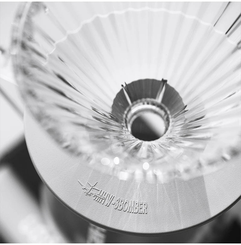 MHW-3BOMBE Pour Over Coffee Dripper Glass Coffee Dripper Coffee Filter Cup Reusable Coffee Drip Filter Cone Coffee Maker