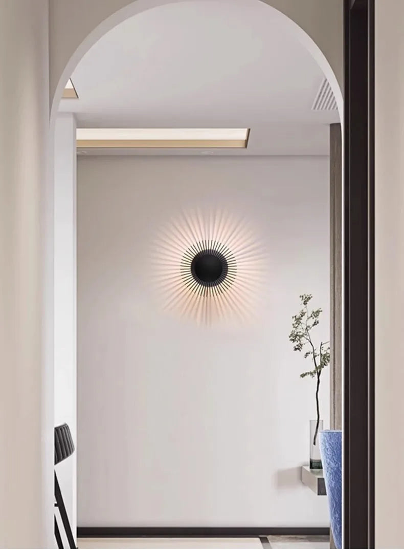 Modern Minimalist Atmosphere Small Wall Lamp LED Aluminum Art Decorative Wall Mounted Living Bedroom Bedside Background Hotel