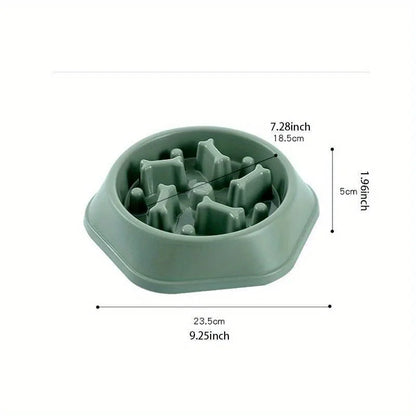 Pet Slow Food Bowl Anti-choking Feeder PP Plastic Dish Bowl Home Dog Eating Plate Anti-gulping Feeding Supplies