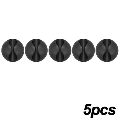 5/50Pcs Desktop Wall Cable Clips Wire Management Self-Adhesive Cord Organizers Holder Clamp for USB Network Headphone Cables