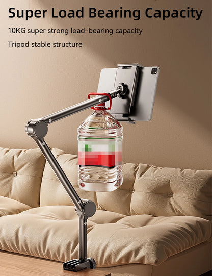 Tablet Holder iPad Desk Stand for 4~13In Phone Tablet with 360° Adjustable Foldable Metal Arm Tablet Bracket Holder