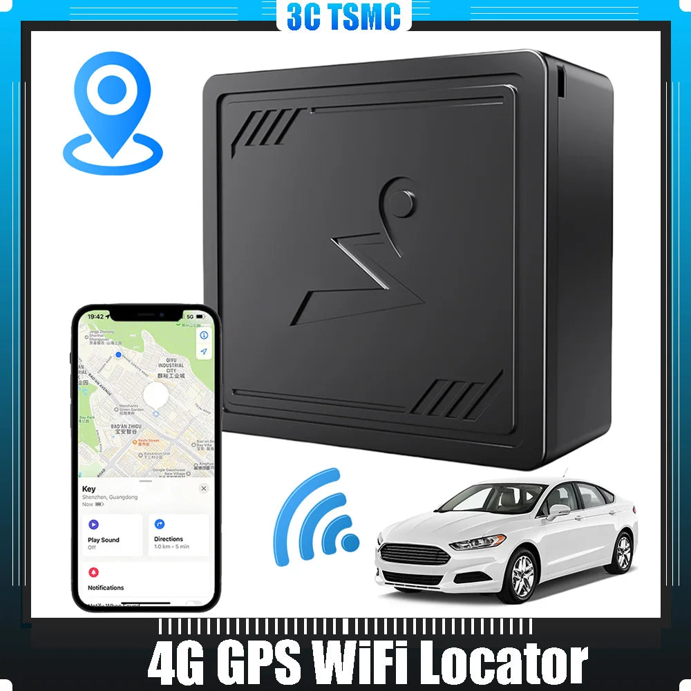 4G GPS Tracker with App Real Time Car Tracking Device Anti-Lost Recording Tracking Device for Cars Kids Pets