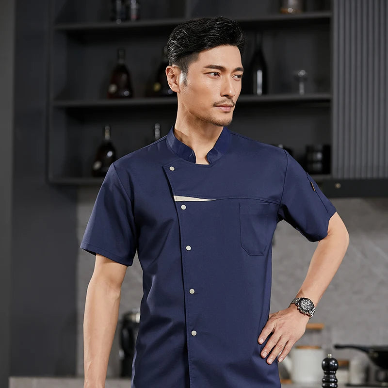 Kitchen Chef Shirts Cook Wear Hotel  Uniform Catering Cooking Clothes Chef Coat Jacket Professional Kitchen Costume Designer