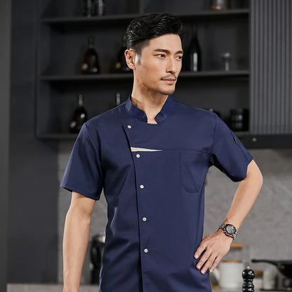 Kitchen Chef Shirts Cook Wear Hotel  Uniform Catering Cooking Clothes Chef Coat Jacket Professional Kitchen Costume Designer