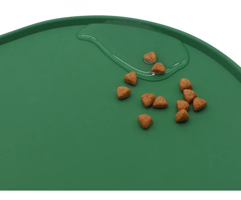 Silicone Pet Bowl Mat Placemat Waterproof Prevent Spills Dog Cat Food Feeding Pad Kitten feeding Pet Bowl tray Mats
