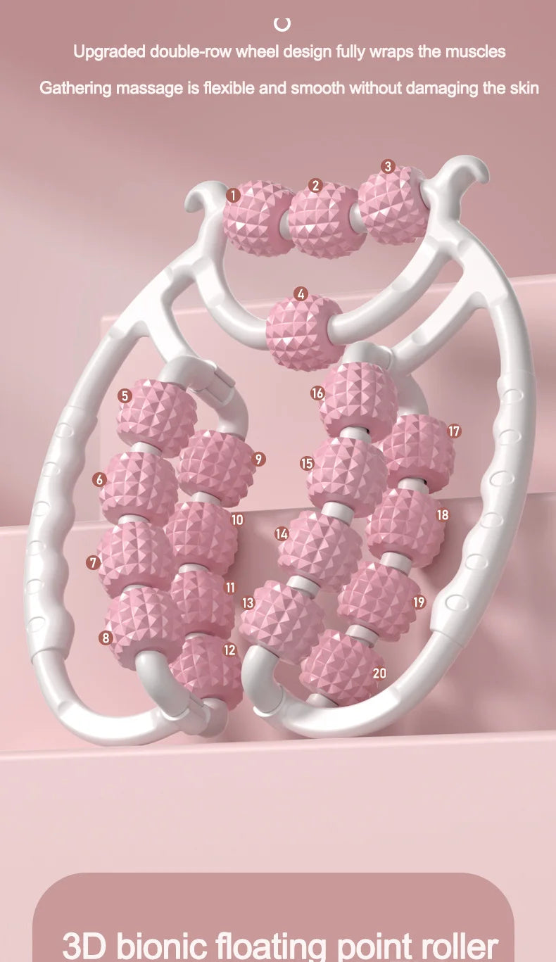 Leg massager ring clamp leg roller slimming leg artifact relaxation and unblocking roller double massage to relieve soreness