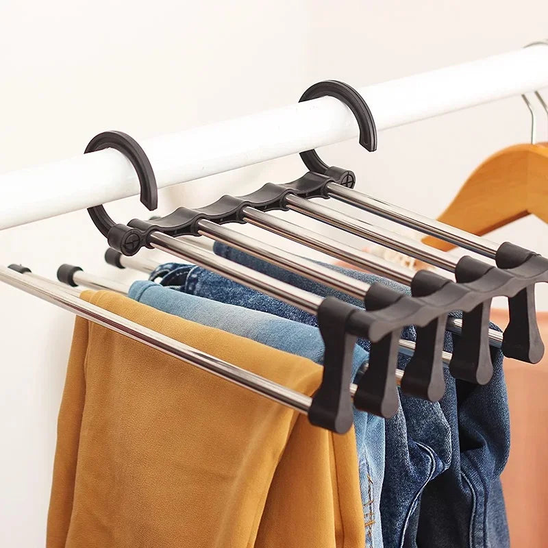 Multifunctional Pants Hanger Clothes Organizer Adjustable Pant Storage Rack Closet Organizer Trouser Hanger Home Organization