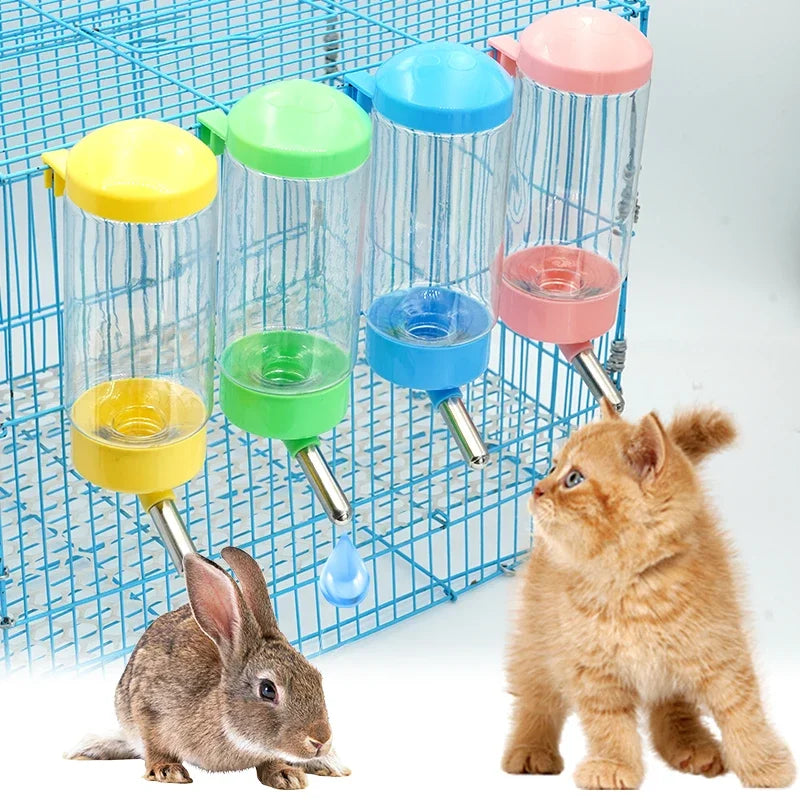 Pet Hamster Cat Drinker Kitten Water Bottle Dispenser Feeder Hanging Dog Guinea Pig Squirrel Rabbit Drinking Head Pipe Fountain
