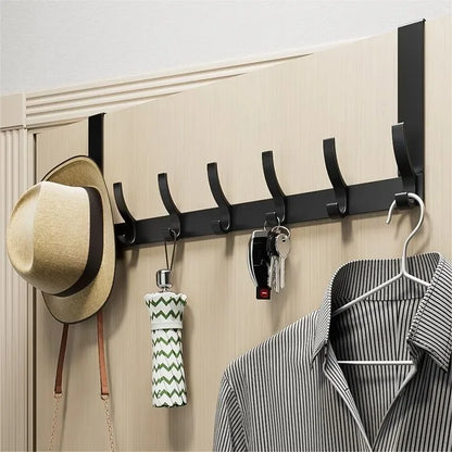 Hooks Over The Door 5-8 Hooks Clothes Coat Hat Towel Hanger Home Bathroom Organizer Rack Kitchen Accessories Holder