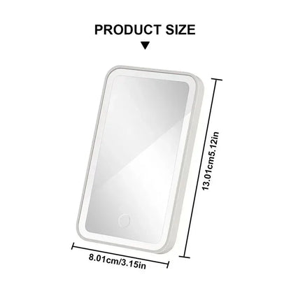 Car sun makeup mirror invisible touch USB reportable 360 ° adjustment soft light does not hurt the eyes mini convenient