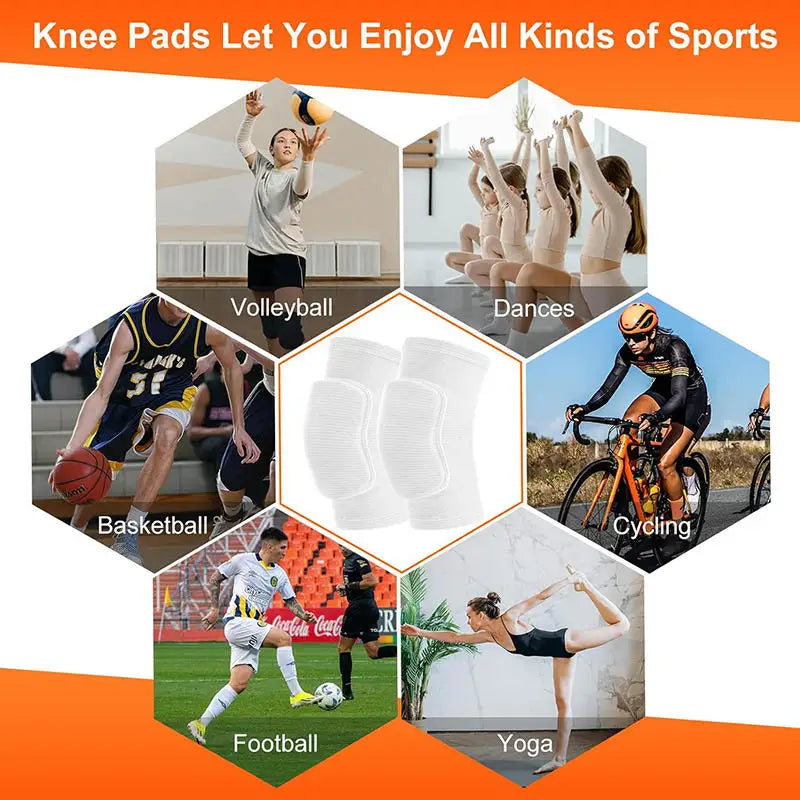 Dancing Knee Pads for Volleyball Yoga Women Kids Men Patella Brace Support  Kneepad Fitness Protector Work Gear