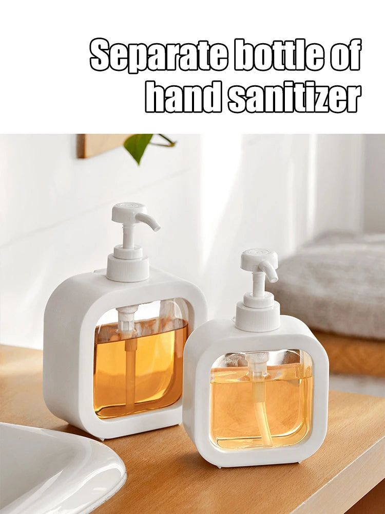 1/2 PCS large-capacity soap dispenser bottle, transparent visible plastic press bottle, suitable for travel, kitchen, bathroom