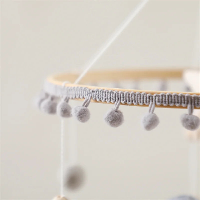 Newborn Baby Rattles Toys 0-12 Months Soft Felt Whale Bed Bell Infant Mobile Crib Hanging Musical Carousel Toy Boys Girls Gift