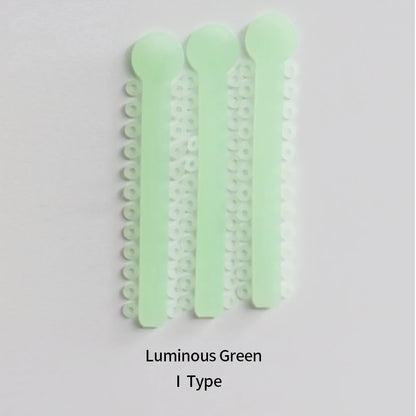 Dental Night-Light Luminous Ligature O Tie /I Tie for Orthodontic Brace Yellow Blue Green Dental Material