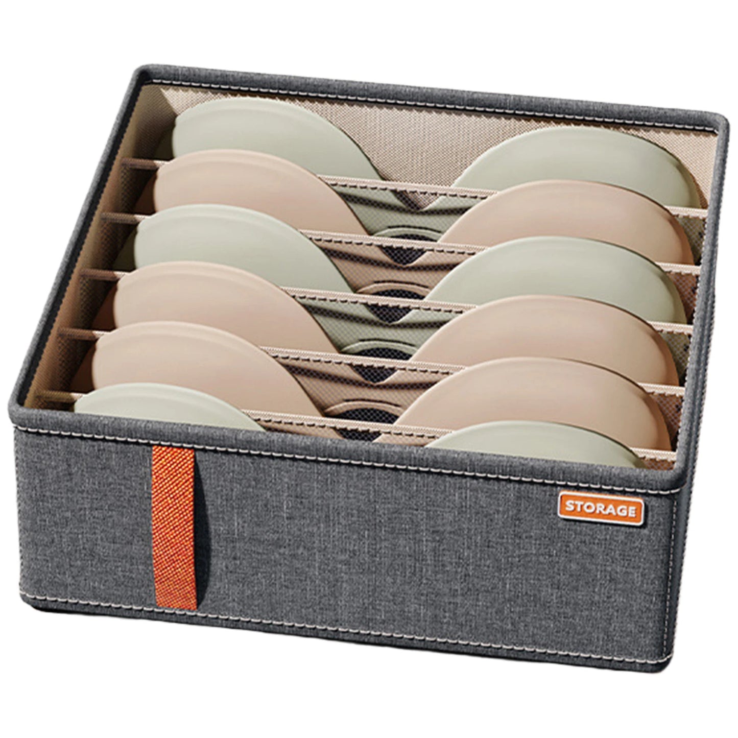 Wardrobe Clothes Organizer 6-20 Grids Clothes Trousers Jeans Storage Box Underwear Bra Socks Compartment Drawer Organizers boxes