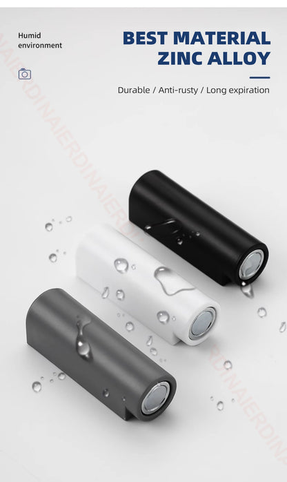 NAIERDI Magnetic Door Stopper Stainless Steel Heavy Duty Door Stop Black Nail-free Door Suction Door Holder Door Hardware