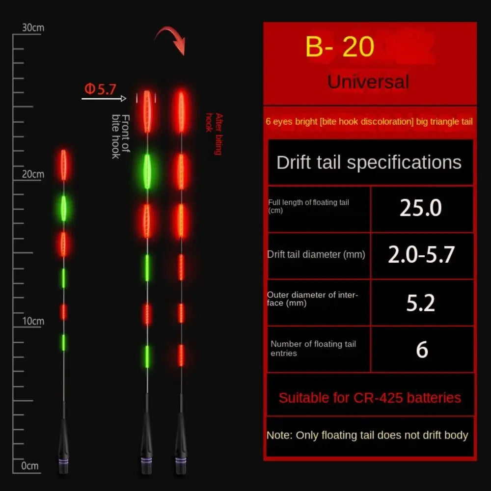 Ultra Sensitive Luminous Electronic Float Tail Electronic Floats Buoy Smart Float Top Gravity Induction Electronic Tail Drift