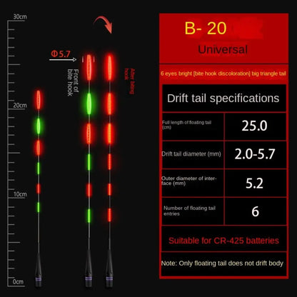 Ultra Sensitive Luminous Electronic Float Tail Electronic Floats Buoy Smart Float Top Gravity Induction Electronic Tail Drift