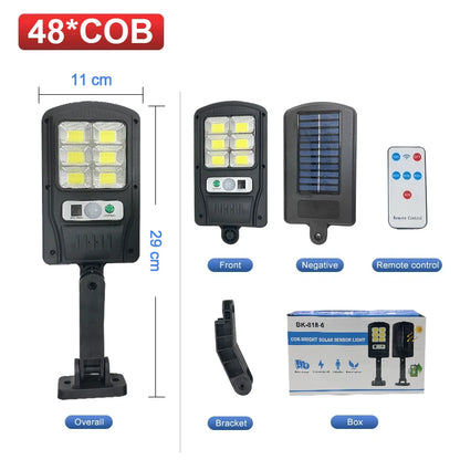 Newest Solar Lights Outdoor Powerful Solar Light Of Motion Sensor Solar Lamps Waterproof Solar Garden Light Street Yard Light