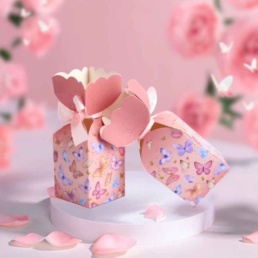 25PCS Butterfly Party Favors Box Birthday Party Candy Boxes Bridal Shower Party Supplies Decoration