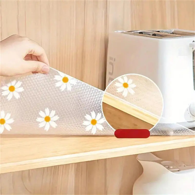 Reusable Drawer Liners Washable Dustproof and Non-slip Placemats Kitchen Cabinet Mats Refrigerator Non-slip Liners Shelf Paper