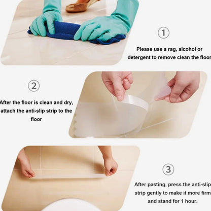 New Anti-Slip Strips Shower Stickers Bath Safety Strips Transparent Non Slip Strips Stickers for Bathtubs Showers Stairs Floors