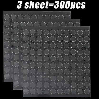 1000pcs Double Sided Gel Glue Pads DIY Removable Sticky Patch No Trace Wall Hanging Crafts Clear Round Square Self Adhesive Dots