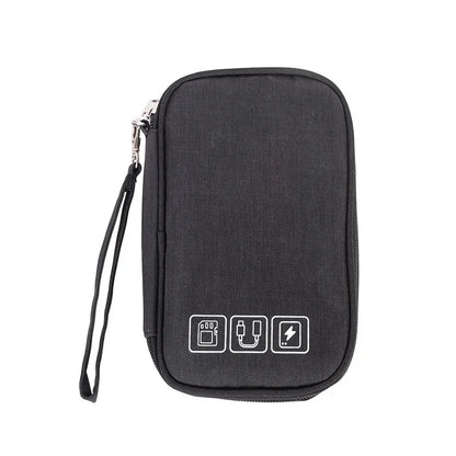 Travel Storage Bags for Cable Portable Electronics Organizer for Charger Power Bank, Zipper Electronics Accessories Case
