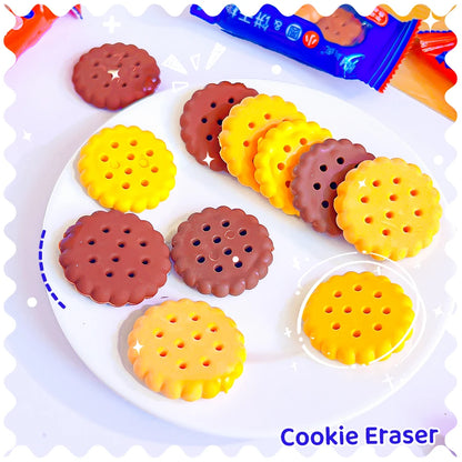 Kawaii stationery items School teacher gift Office Supplies classroom back to school ice cookie Rubber funny Erasers