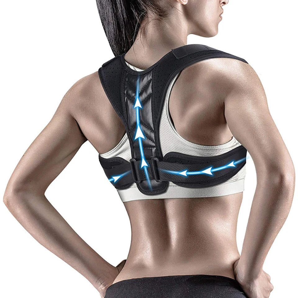 Adjustable Back Posture Corrector Neck Brace Training Equipment Home Office Man Woman Postura Shoulder Support Correction Belt