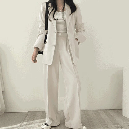 Suit Jacket Casual Office Lady Elegant Solid Single-breasted Women Blazer