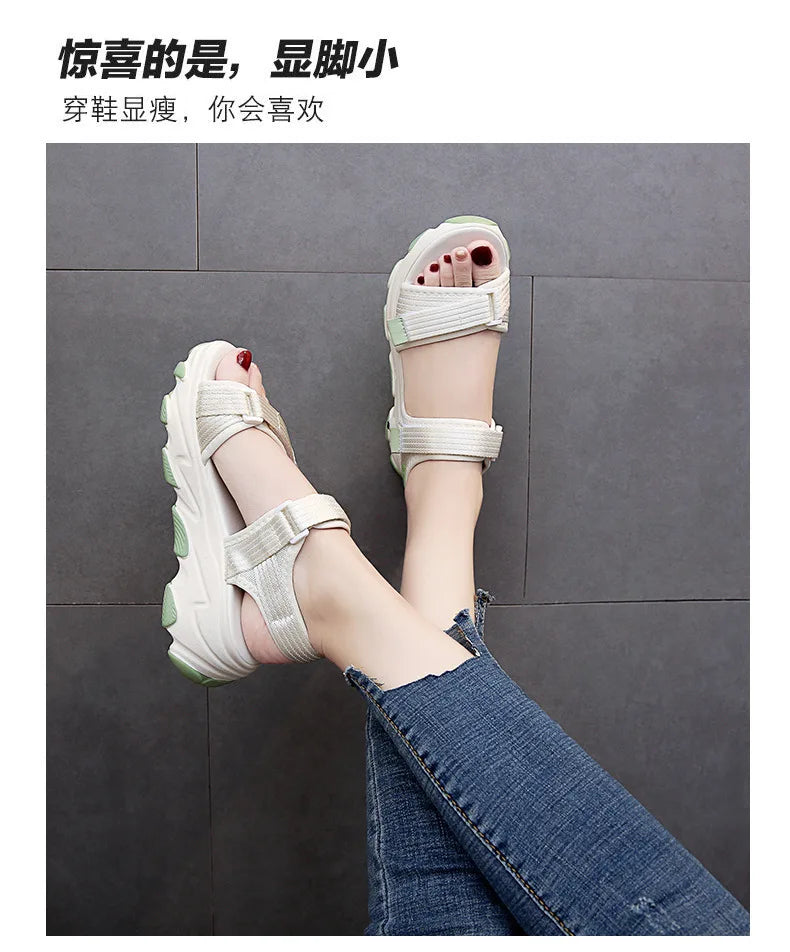 Sandals Women Shoes 2024 New Summer Sports Daddy Fashion Casual Non-Slip Platform non-slip Beach Shoes Sandalias