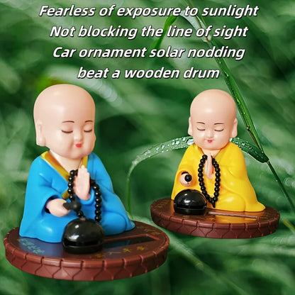 Solar Powered Little Monk Car Accessories, Car Shaking Little Monk Car Interior Accessories, Toy Accessories