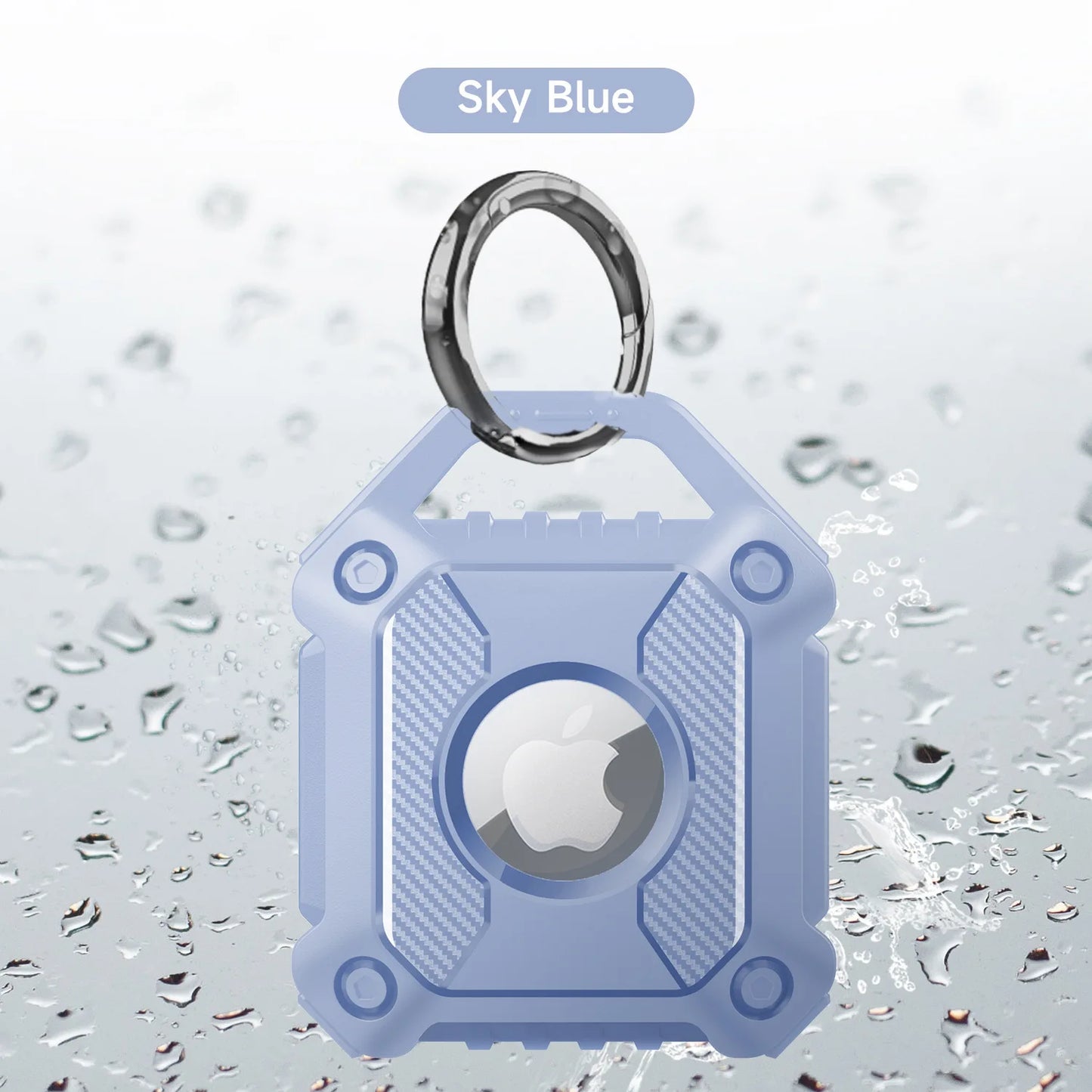 Waterproof Airtag Keychain Holder Case,Screw Full Cover Compatible with Apple AirTag Tracker Key Ring