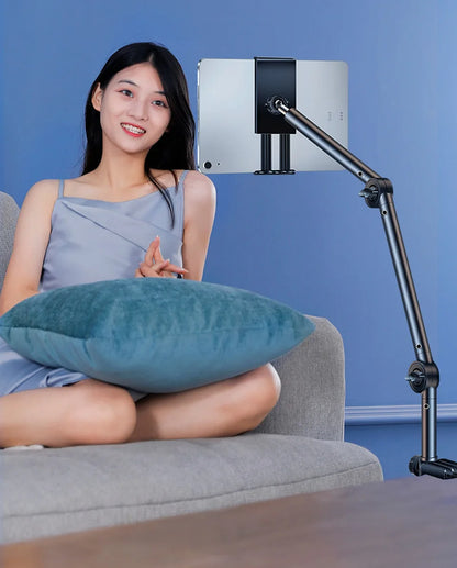 Tablet Holder for Bed Long Arm Stand for iPad Tablet Bracket 360° Rotating Desk Side Phone Mount for 4~12.9 inch Phone Tablet