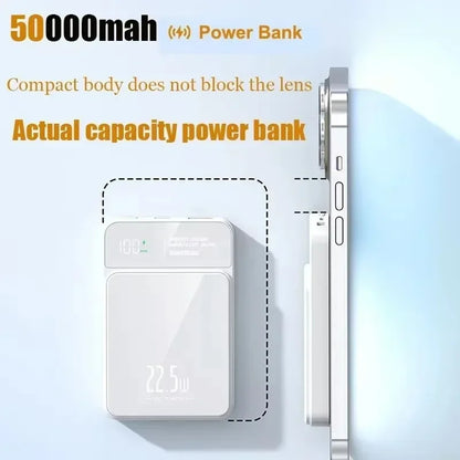 Power Bank 22.5W Magnetic Wireless Portable Chargers 30000mAh Super Fast Charging Powerbank External Battery for Iphone Xiaomi