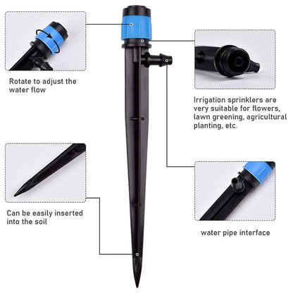 360° Adjustable Sprinkler Nozzles Garden Irrigation Watering System Agriculture Ground Automatic Watering System for Greenhouse