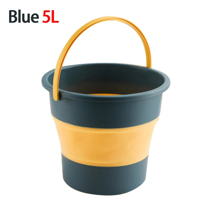 5/10L Travel Bucket Car Wash Water Storage Container Bathroom Kitchen Camp Bucket Lightweight Environmentally Outdoor Tool